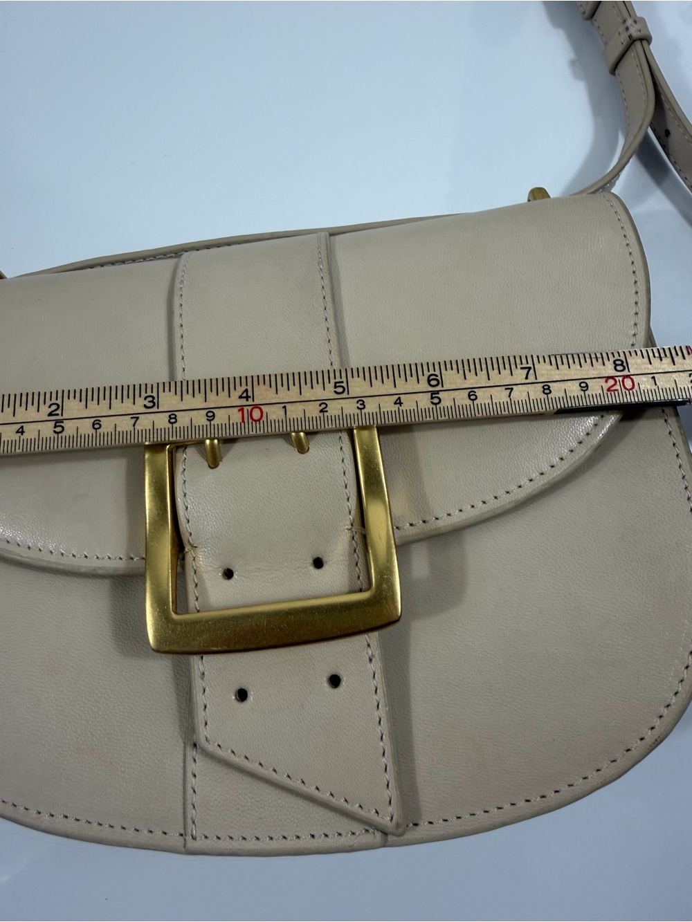 Vince Camuto Genuine Leather Beige Shoulder Bag - Picture 6 of 9